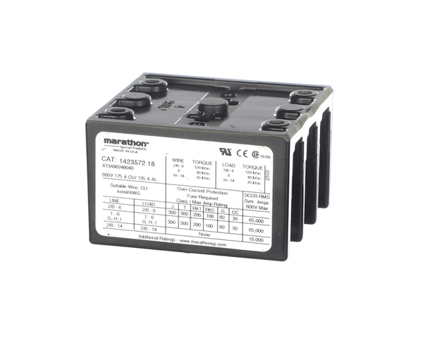 Trane BLK00362 BLOCK, TERMINAL, 3 POLE 175 AM