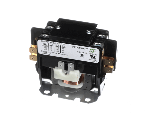 Trane SFCTR2P30A24VL CONTACTOR; 2 POLE, 30 AMP, 24V