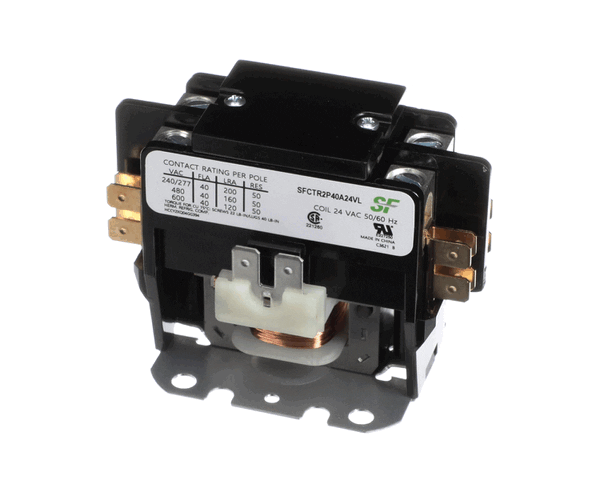 Trane SFCTR2P40A24VL CONTACTOR; 2P 40A 24VAC / LUGS
