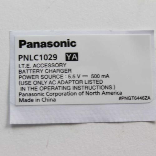 Panasonic PNGT6446Z NAME PLATE