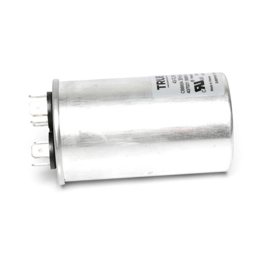 This is a genuine Rheem 43-TL30053-R CAPACITOR - 30/5/370 DUAL ROUN