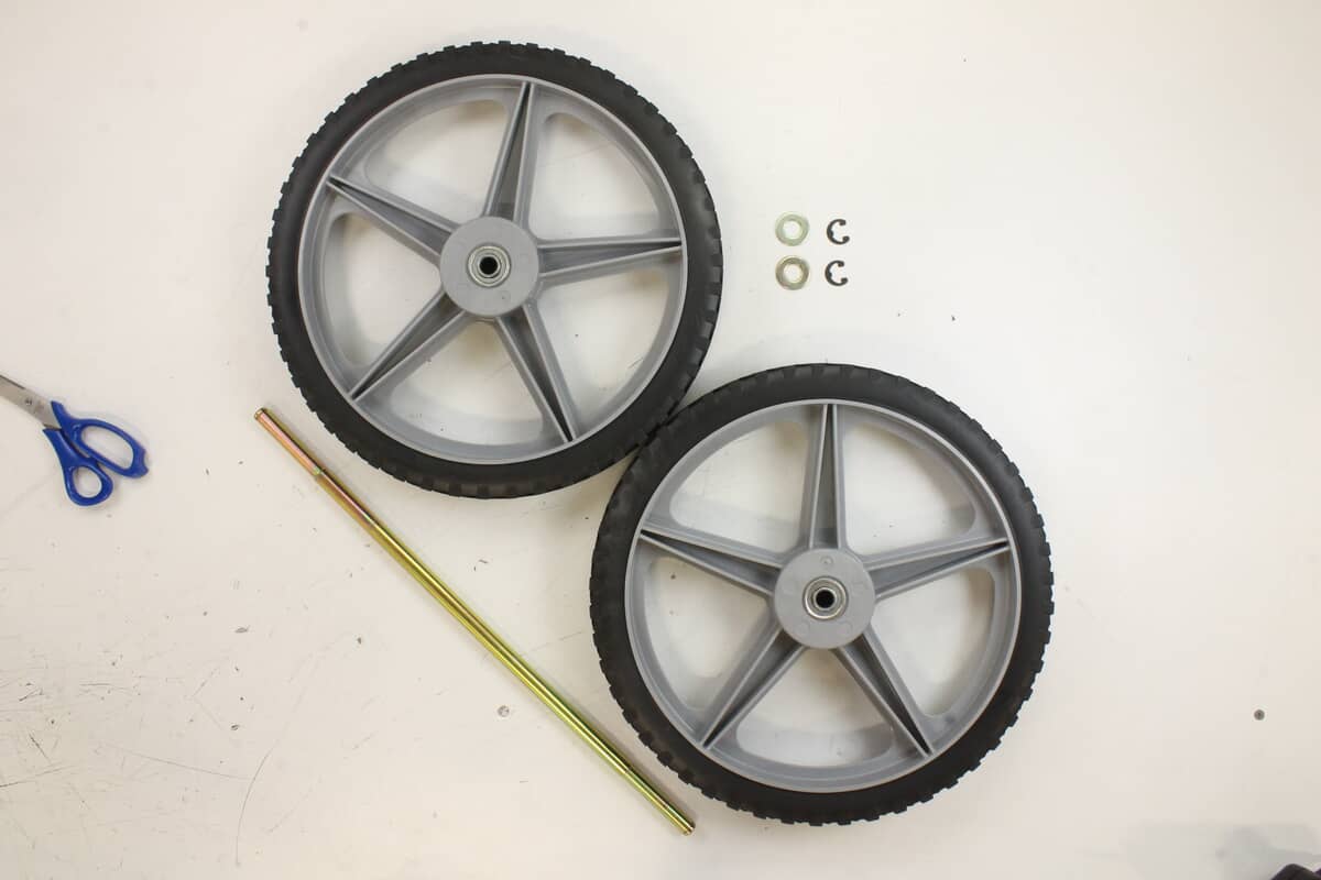 This is a genuine Ariens 53216400 KIT- AXLE/WHEEL REPLACEMENT