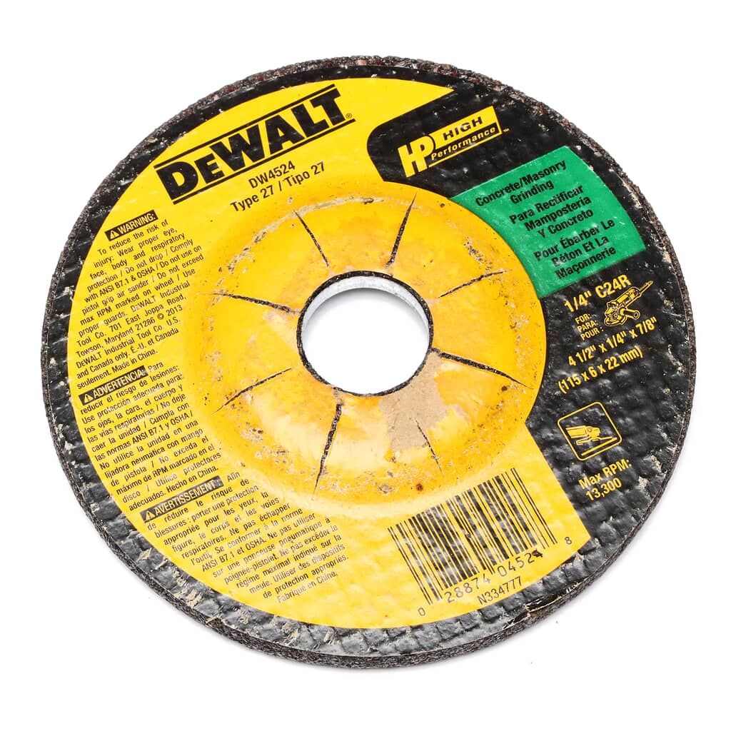 This is a genuine Dewalt DW4524 GRINDING WHEEL - 4-1/2-INCH DI