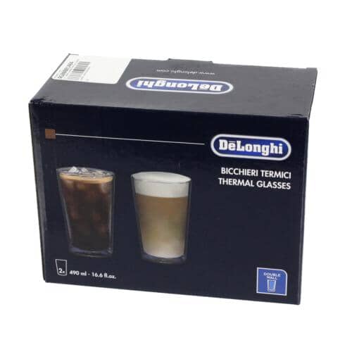 This is a genuine Delonghi AS00001404 2 X 490ML GLASSES FOR COLD DRI