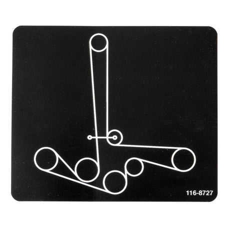 This is a genuine Exmark 116-8727 DECAL-BELT ROUTING