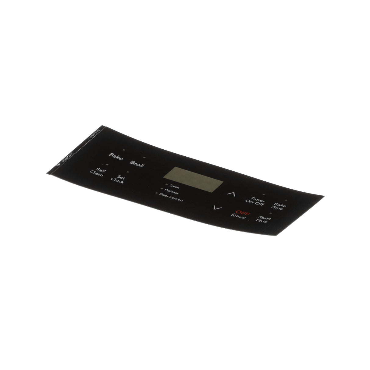 This is a genuine Electrolux 316419145 OVERLAY,CLOCK,BLACK,ES300