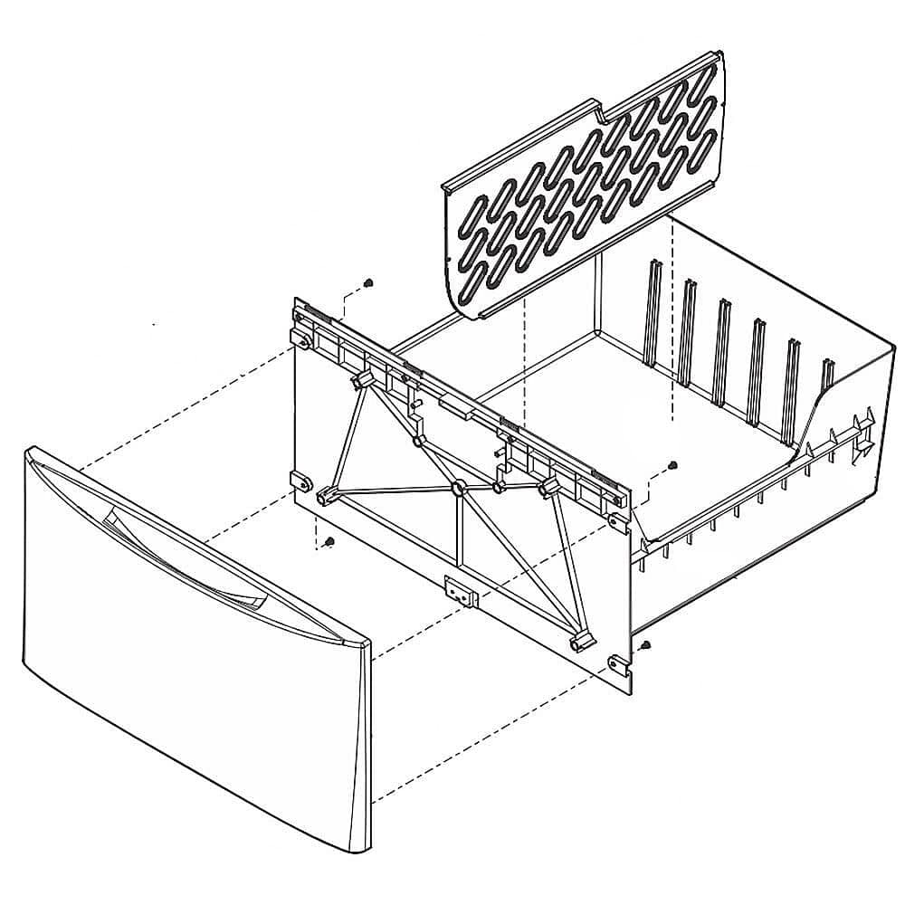 This is a genuine Electrolux 134862483 DRAWER,PEDESTAL,WHITE,INCLUDES