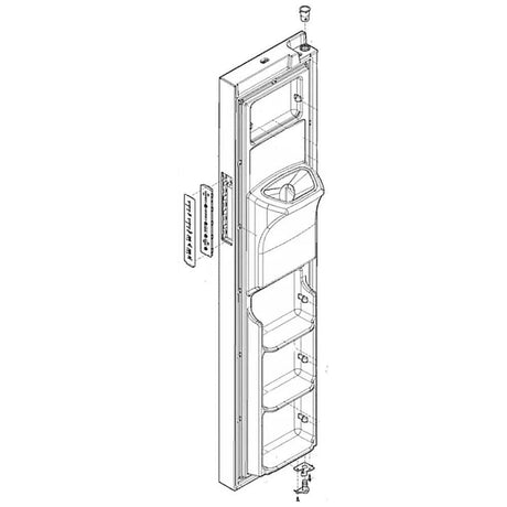 This is a genuine Electrolux 5304525969 DOOR ASSEMBLY,FREEZER,STAINLES
