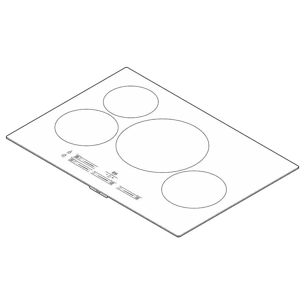 This is a genuine Electrolux 5304527896 MAINTOP,ASSEMBLY,GLASS/STEEL