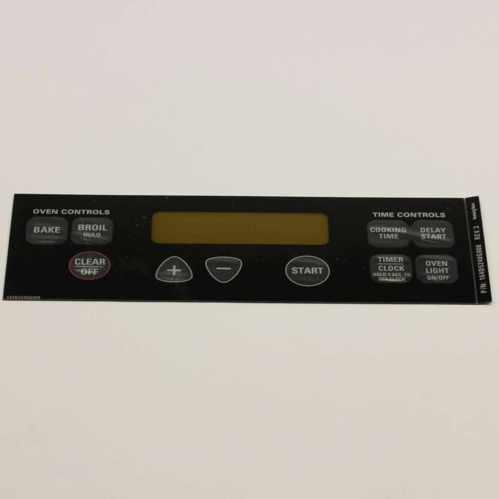 This is a genuine GE WB27T10589 FACEPLATE GRAPHICS ASM