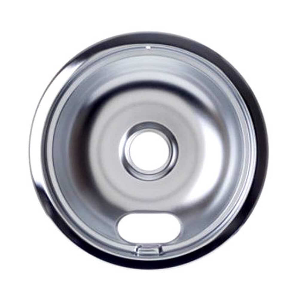 This is a genuine GE WB32X106 8 INCH CHROME BURNER BOWL - EL