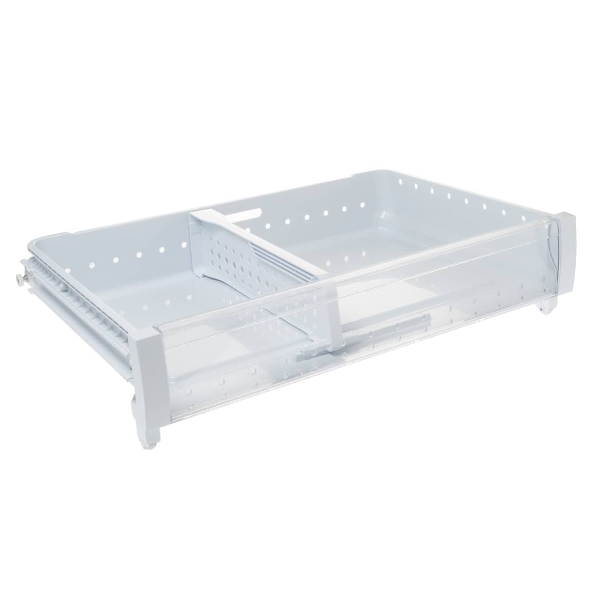 This is a genuine GE WR32X36734 WHITE FREEZER UPPER BASKET W/