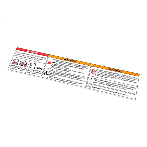 Honda 87516-ZS9-A32 Label, Operator Warning (e)
