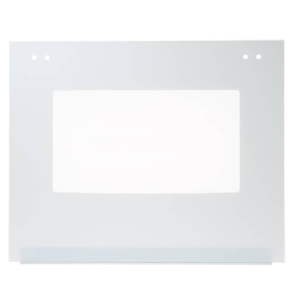 This is a genuine GE WB56X33710 WHITE GLASS DOOR AND TRIM ASM