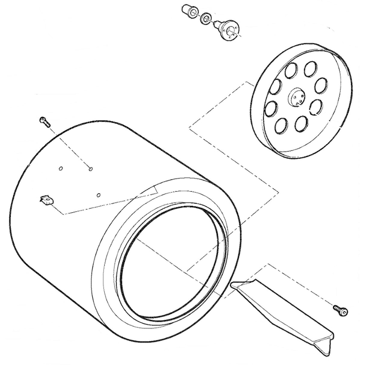 This is a genuine GE WE21X28955 DRUM ASM