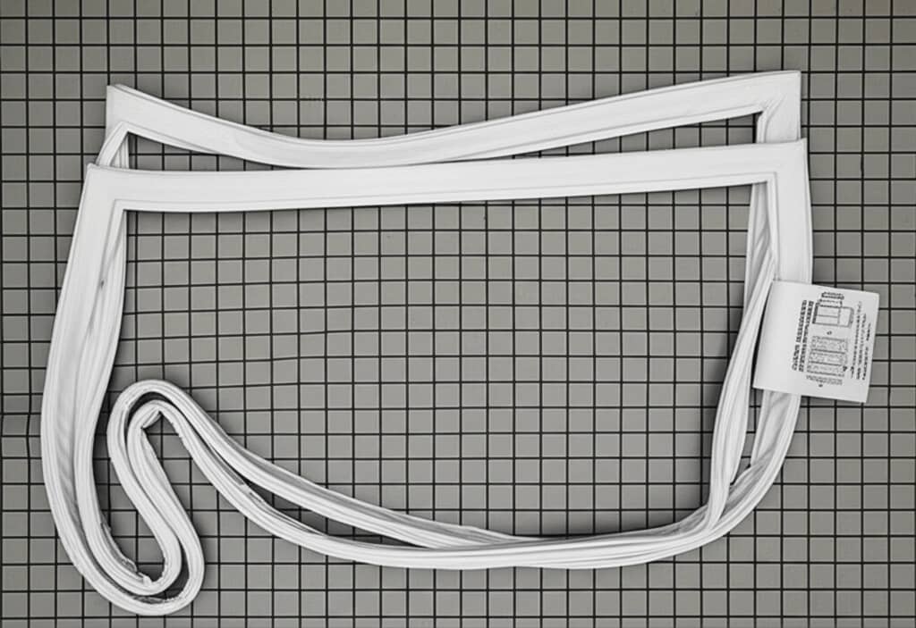 This is a genuine GE WR14X43131 GASKET AND LABEL ASM SXS