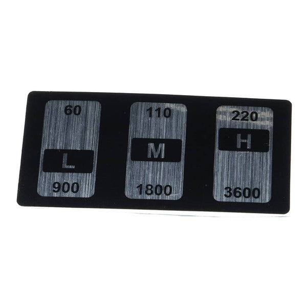 Jet JT9-JWL1221VS-126 Speed Label