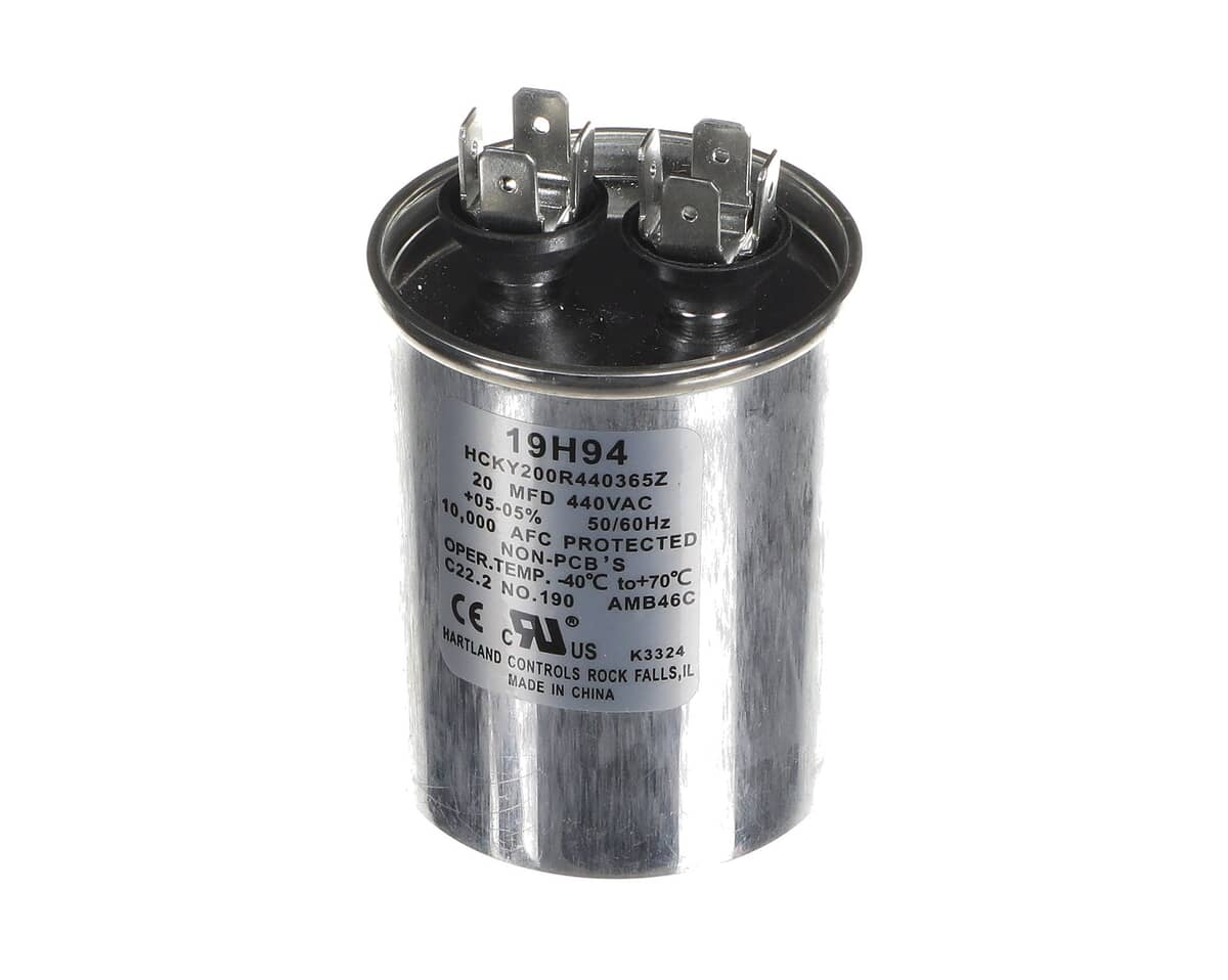 This is a genuine Lennox 19H94 RUN CAPACITOR 20 MFD 440V ROUN