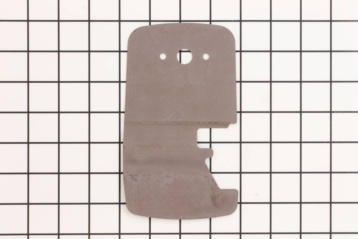 This is a genuine Shindaiwa V104001431 DEFLECTOR, EXHAUST HEAT