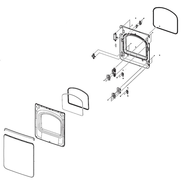 Samsung DC97-18995D Assembly DOOR;DV7000R,DVE50R54