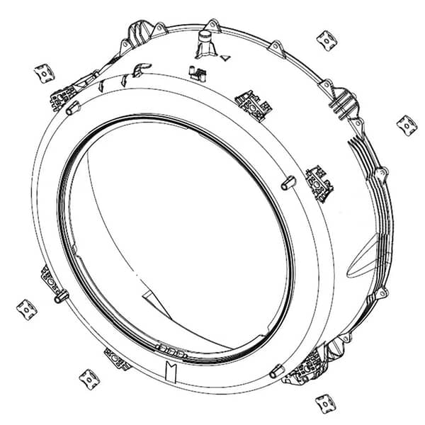 Samsung DC97-21466A ASSEMBLY SEMI TUB FRONT;A1,WF6