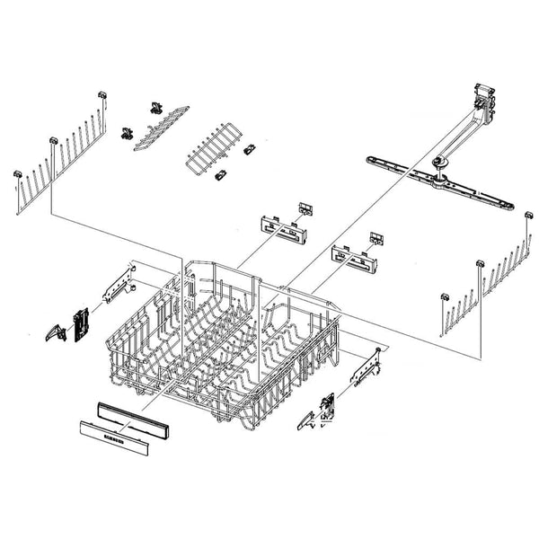 Samsung DD97-00605A Assembly Basket MIDDLE;DW9900R