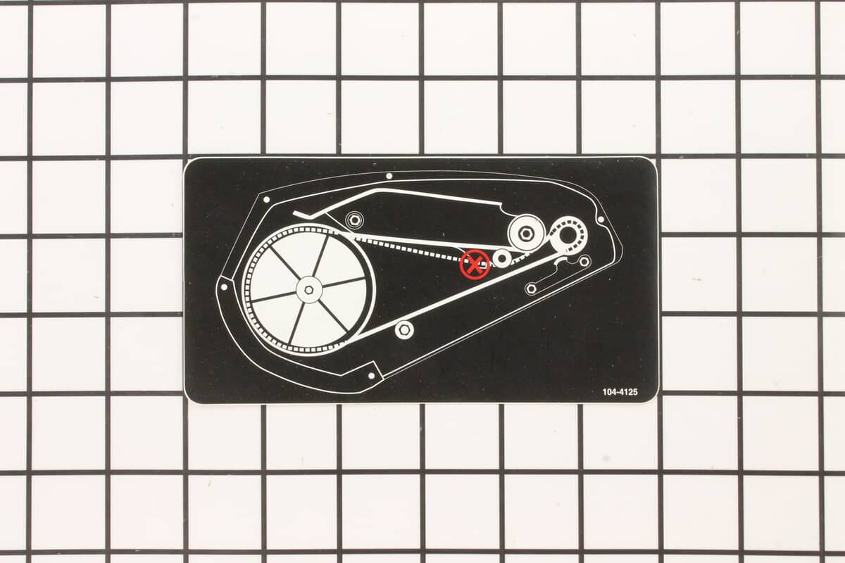 This is a genuine Toro 104-4125 DECAL-ROUTING, BELT
