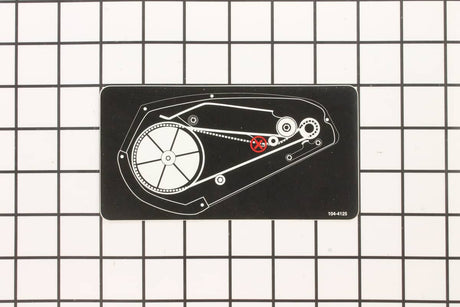This is a genuine Toro 104-4125 DECAL-ROUTING, BELT