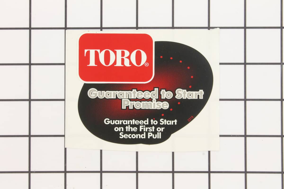 This is a genuine Toro 108-8109 DECAL-SHROUD