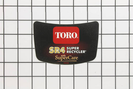 This is a genuine Toro 108-8168 DECAL-SUPERCARE