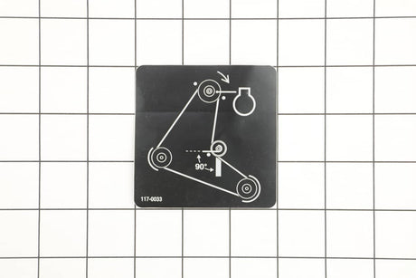 This is a genuine Toro 117-0033 DECAL-ROUTING, BELT