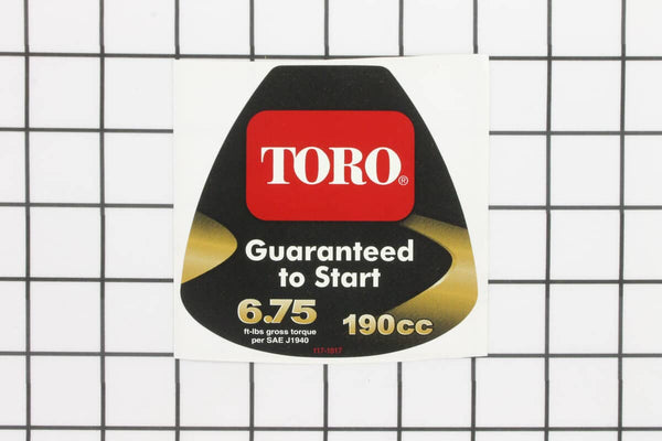 Toro 117-1017 Decal
