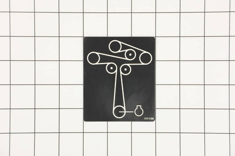 This is a genuine Toro 117-1194 DECAL-ROUTING, BELT