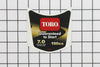 Toro 119-0302 DECAL-SHROUD