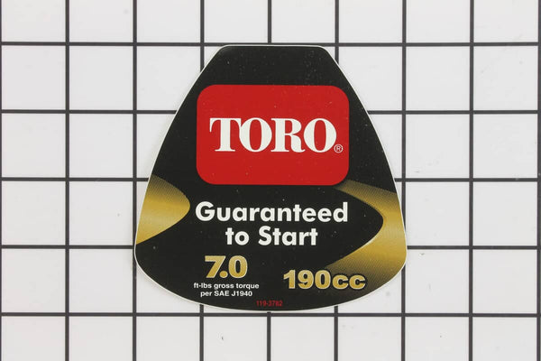 Toro 119-3782 DECAL-SHROUD