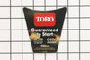 Toro 121-2318 DECAL-SHROUD
