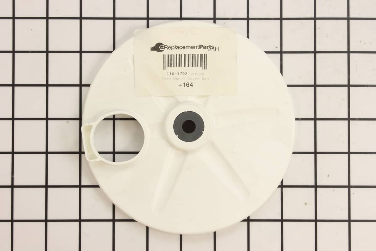 This is a genuine Toro 127-6840 WHEEL COVER ASSEMBLY