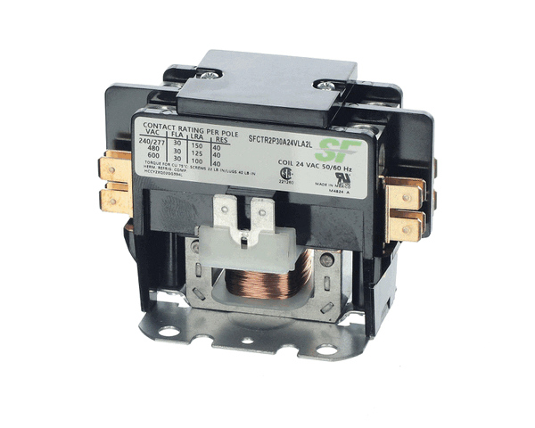 This is a genuine Trane SFCTR2P30A24VLA2L CONTACTOR; 2 POLE, 30 AMP, 24V