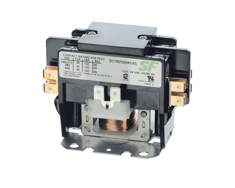 This is a genuine Trane SFCTR2P30A24VLA2L CONTACTOR; 2 POLE, 30 AMP, 24V