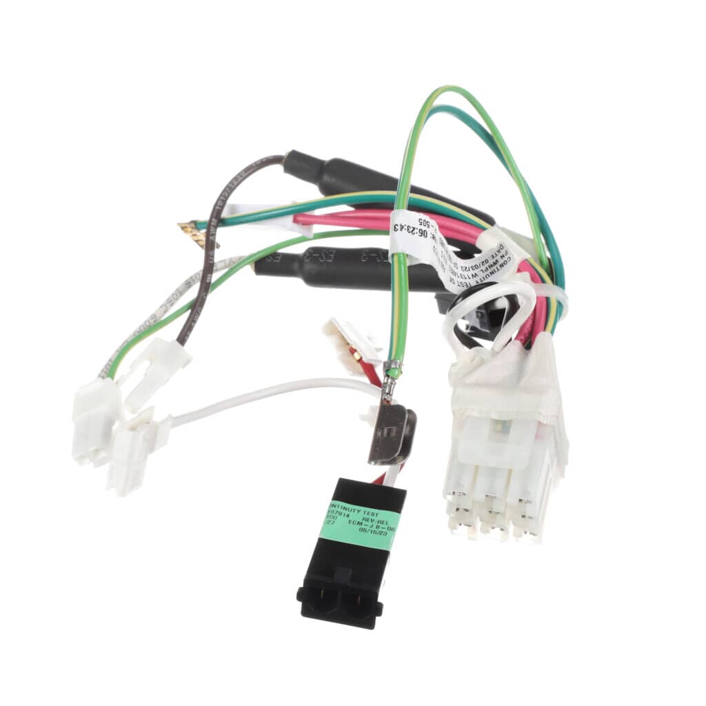 This is a genuine Whirlpool W11581973 HARNESS - FAN,EVAP,HTR,D LITE