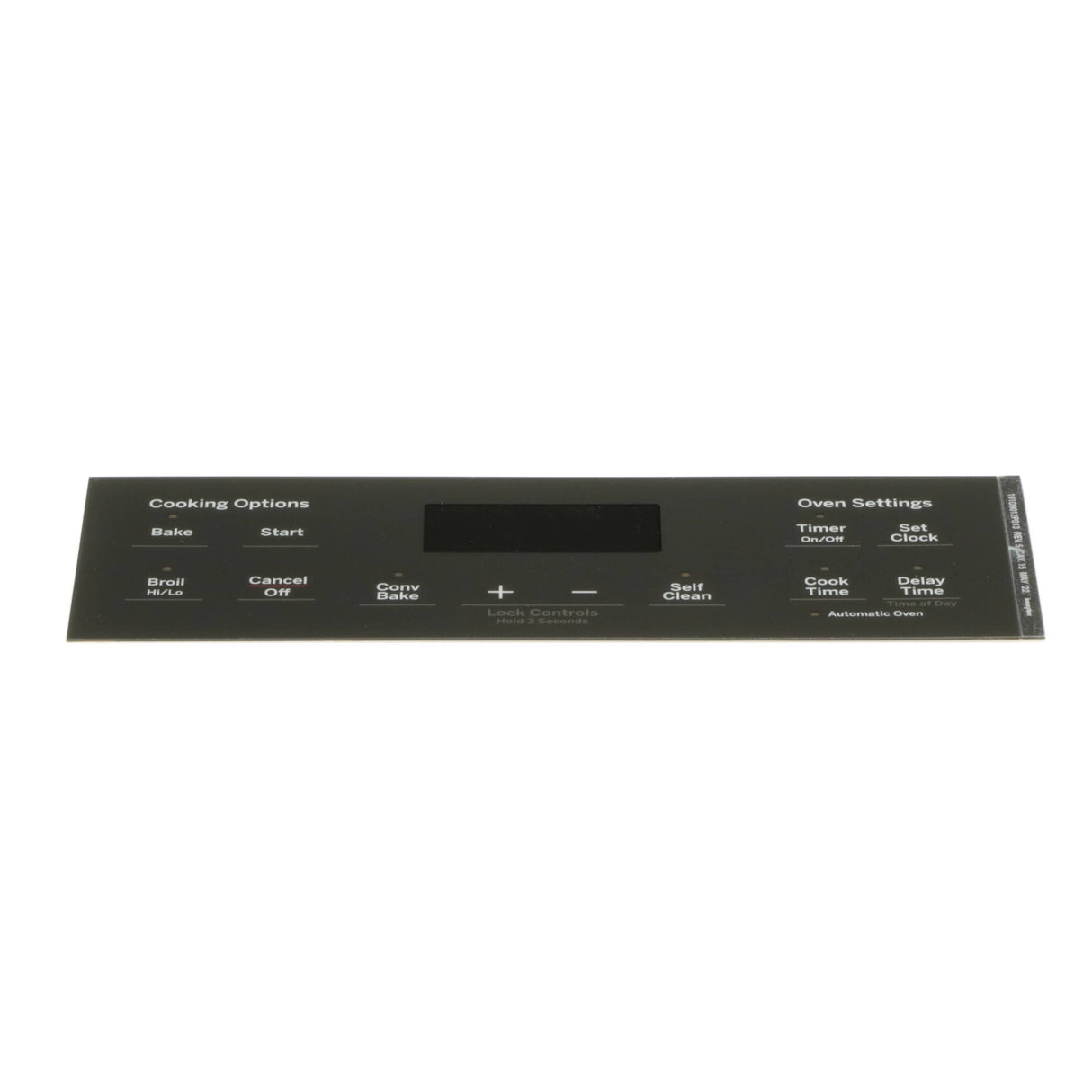 This is a genuine GE WB07X26740 FACEPLATE GRAPHICS (GY)