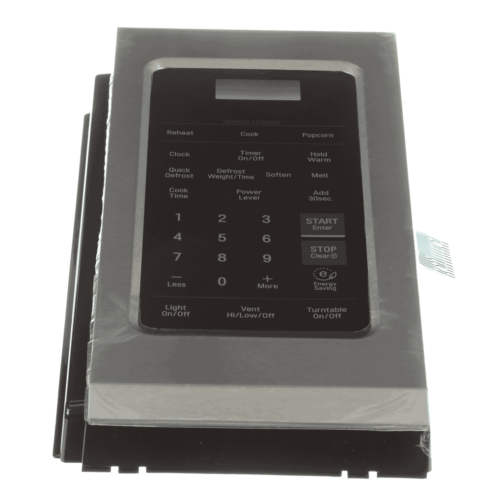 This is a genuine GE WB56X29975 BLACK CONTOLR PANEL WHITE LED