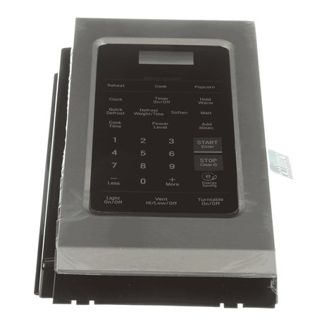 This is a genuine GE WB56X29975 BLACK CONTOLR PANEL WHITE LED