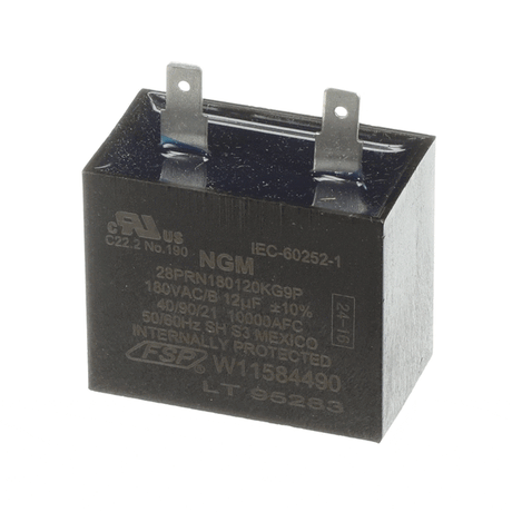 This is a genuine Whirlpool W11631831 RUN CAPACITOR, 12 MFD/180V_90C