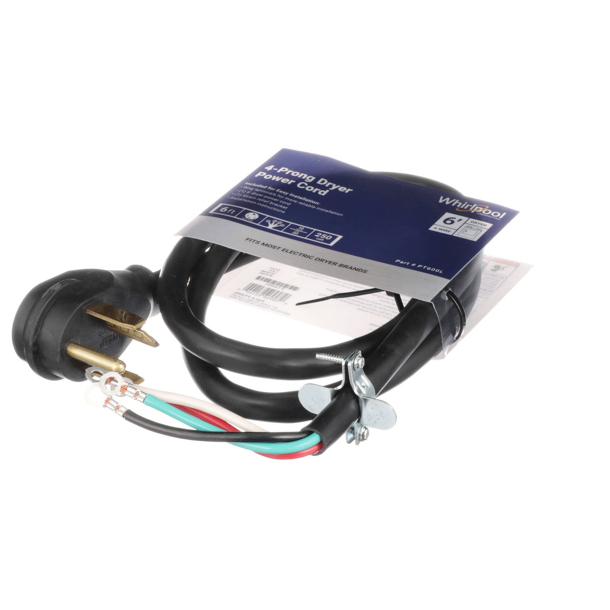 This is a genuine Whirlpool PT600L ELECTRIC DRYER POWER CORD