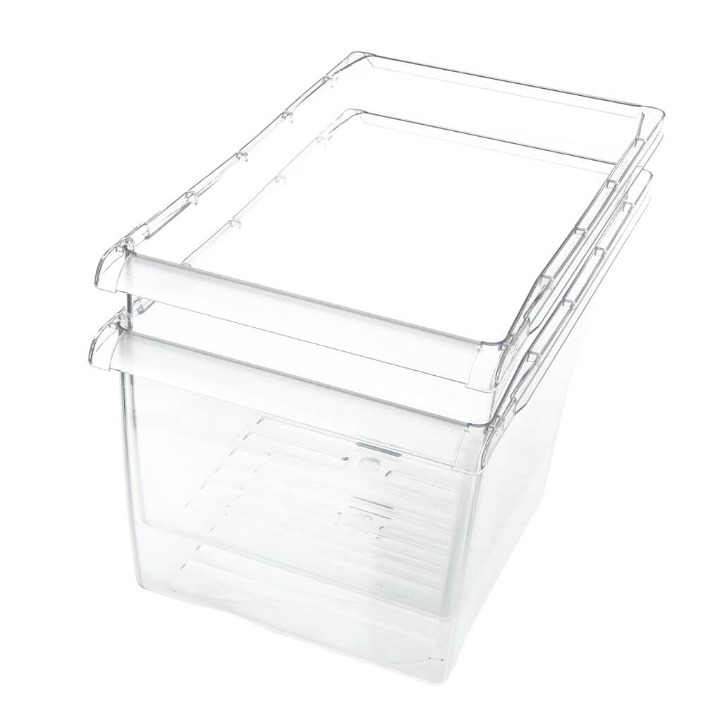 This is a genuine GE WR32X28708 VETABLE PAN CLEAR SET