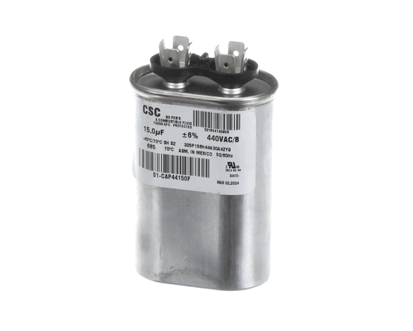 York S1-CAP44150F CAPACITOR,RUN SINGLE,15MFD,440