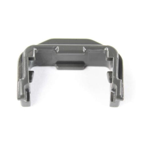 This is a genuine Electrolux 152047941 STOP,RACK RAIL,DARK GREY,FRONT