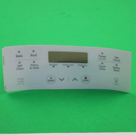 This is a genuine Electrolux 316633003 OVERLAY,CLOCK,WHITE
