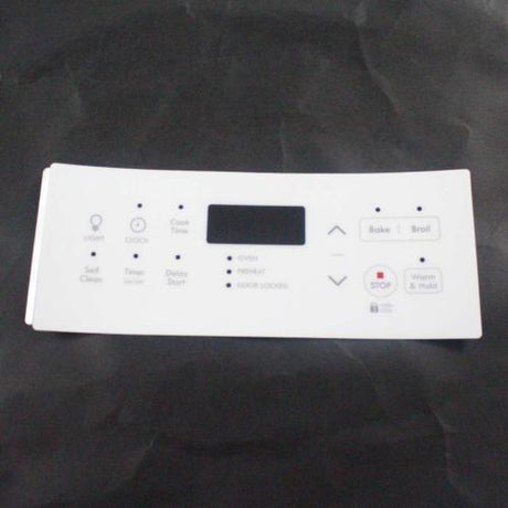 This is a genuine Electrolux 139091300 OVERLAY,CONTROL,WHITE